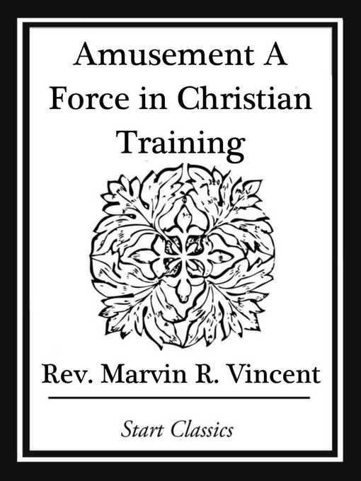 Cover image for Amusement a Force in Christian Training